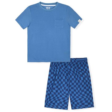 Sleep On It Big Boys' Tee and Checkered Shorts Pajamas Set