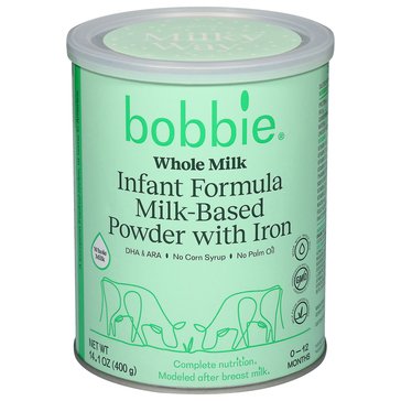Bobbie Grass Fed Whole Milk Infant Formula