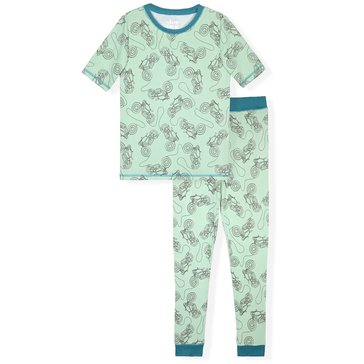Sleep On It Toddler Boys' Motorcycle Tight Fit Pajamas Set, 2-Piece
