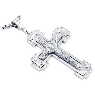 Diamond Brilliance Men's Lab Grown Diamond Cross Pendant