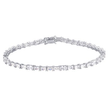 Baguette and Oval Cut 7 cttw Cubic Zirconia Tennis Bracelet