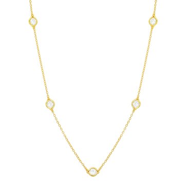 1 1/4 cttw Cubic Zirconia Station Necklace