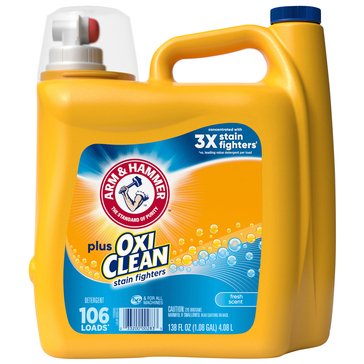 Arm & Hammer Liquid Laundry Detergent Plus OxiClean, Fresh Scent