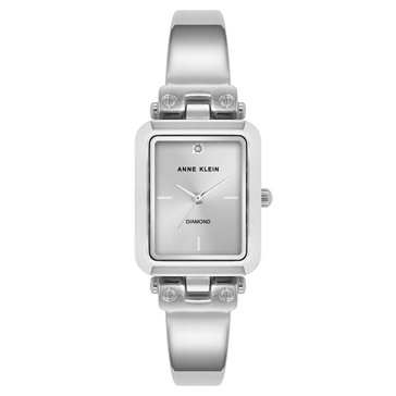 Anne Klein Rectangle Diamond Dial Bangle Watch