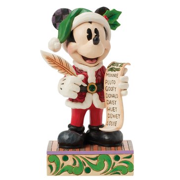 Jim Shore Santa Mickey with List Holiday Kickoff Limited Edition Figurine