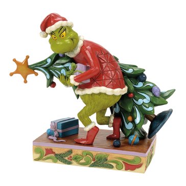 Jim Shore Grinch Carrying/Stealing Tree Figurine