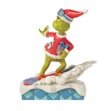 Jim Shore Grinch Snowboarding Figurine