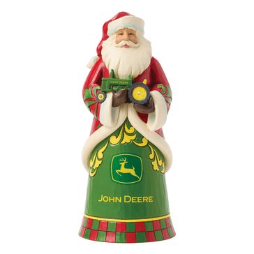 Jim Shore Santa Holding John Deere Tractor Figurine
