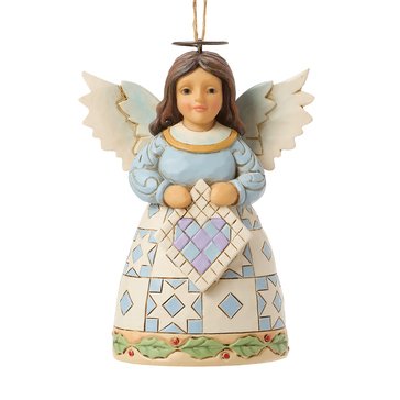 Jim Shore Quilt Angel Ornament
