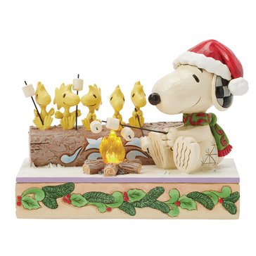 Jim Shore Snoopy and Woodstocks LED Roasting Marshmallows