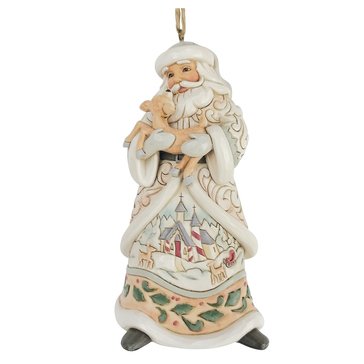 Jim Shore Woodland Santa Holding Fawn Ornament