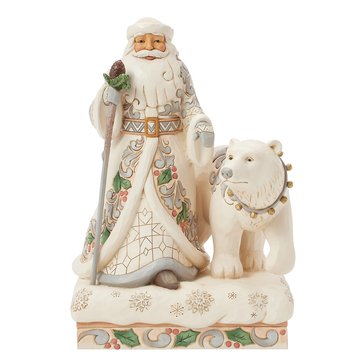 Jim Shore Wdlnd Santa with Bear Figurine