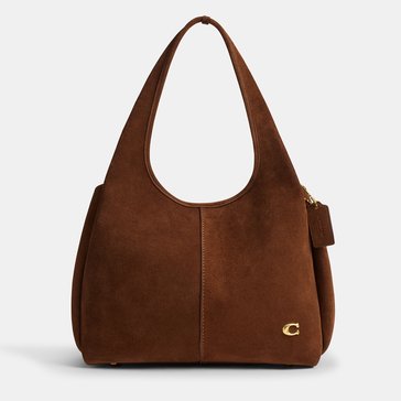 COACH Mixed Leather Suede Lana Shoulder Bag