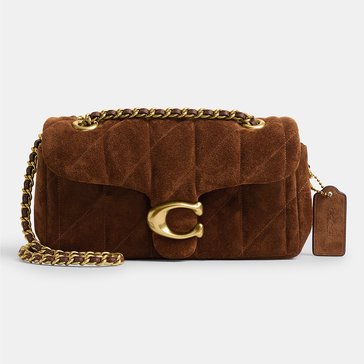 COACH Quilted Suede Tabby Shoulder Bag 20 with Chain
