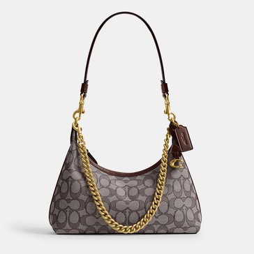 COACH Signature Jacquard Juliet Shoulder Bag 25