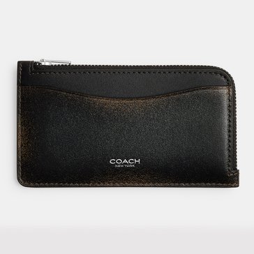 COACH Loved Leather New York Zip Card Case