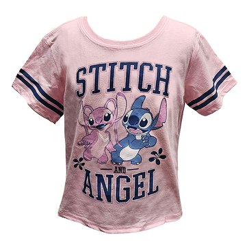 Disney Stich Angel Ohana Girls Hockey Shirt