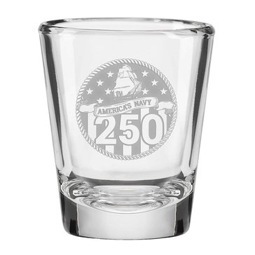 Benshot Navy 250th Birthday No Embedment Shot glass