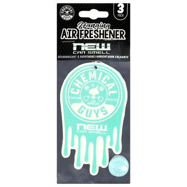 Chemical Guys New Car Smell Hanging Air Freshener, 3-Pack