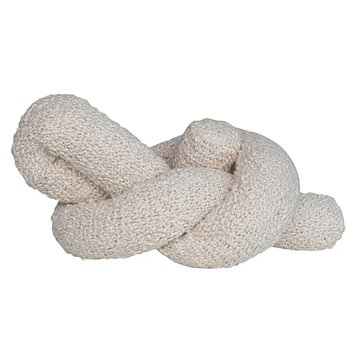 Bloomingville Woven Cotton Boucle Knot Pillow