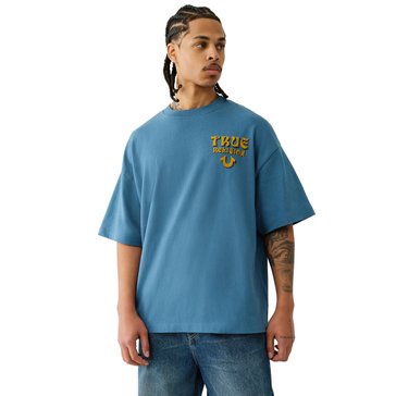 True Religion Men's Short Sleeve Flock Boxy Tee