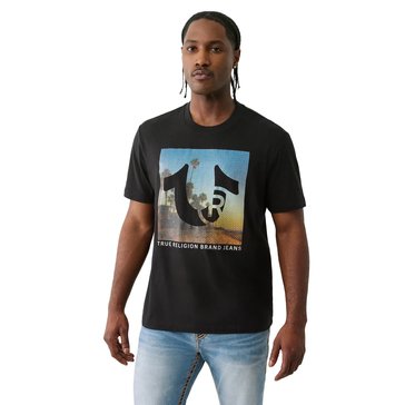 True Religion Men's Short Sleeve Registered Beach Tee