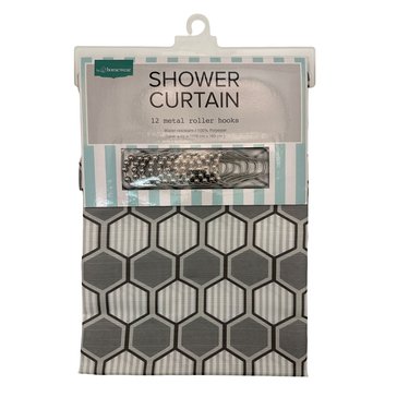 Homewear Linens Byce Geo Shower Curtain, 13-Piece Set