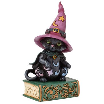 Jim Shore Figurine Black Cat Sitting on Book