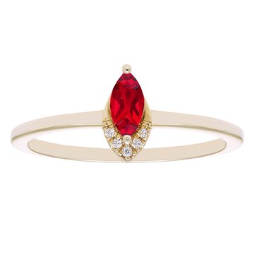 Created Ruby Marquise Ring