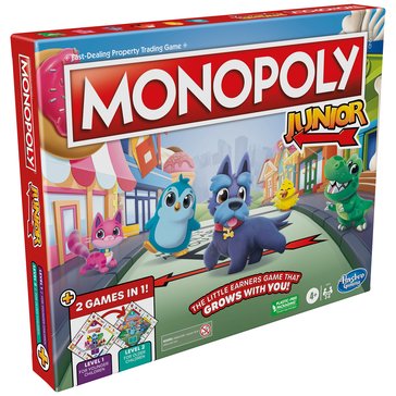Hasbro Gaming Monopoly Junior Square 2-In-1 Game