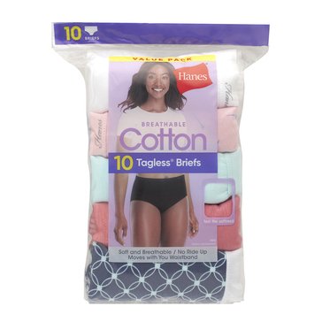 Hanes Women's Breathable Cotton Brief, 10-Pack