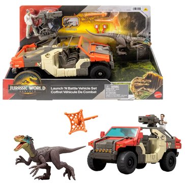 Jurrassic World Rebirth Launch 'N Battle Vehicle Set