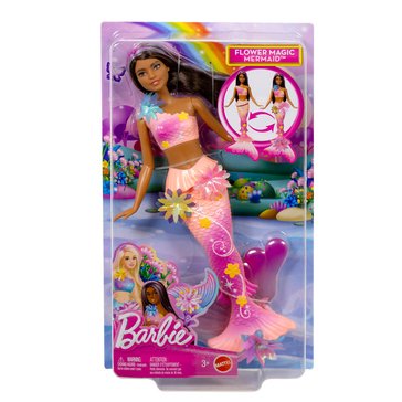 Barbie Flower Magic Mermaid Doll With Surprise Blooming Flowers
