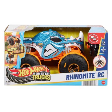 Hot Wheels Monster Trucks 1 24 Rhinomite Remote-Controlled Vehicle