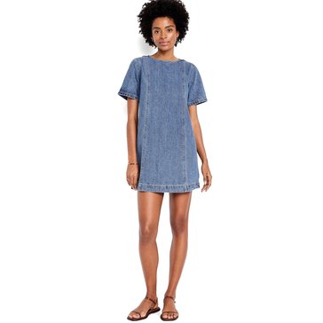 Old Navy Women's Long Sleeve Denim Mini Dress