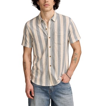 Lucky Brand Men's Linen Ombre Stripe Shirt