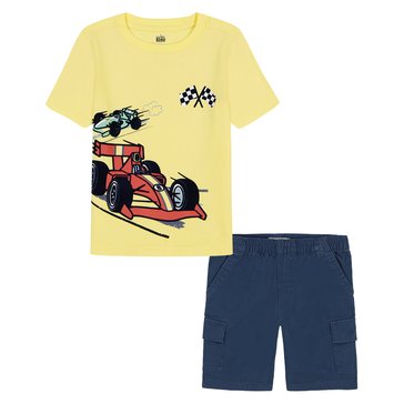 Kids' Headquarters Toddler Boys' Race Tee Short Set, 2-Piece