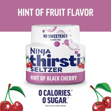 Ninja Thirsti Seltzer Black Cherry Flavored Water Drops