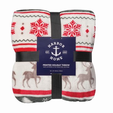 Harbor Home Festive Fairisle Blanket