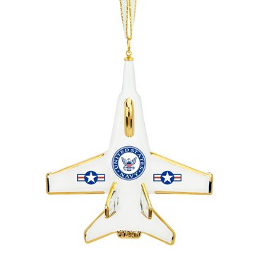 Glass Baron Navy F-18 Jet Ornament