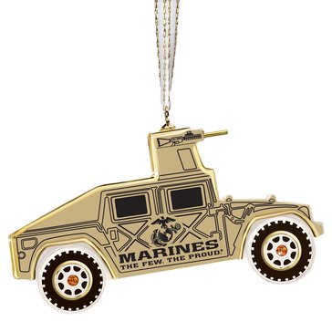 Glass Baron Marines Humvee Ornament