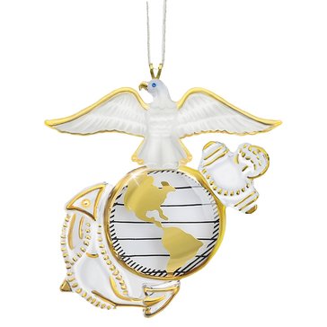 Glass Baron Eagle Globe and Anchor Ornament