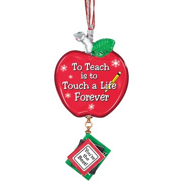 Glass Baron Teacher Ornament