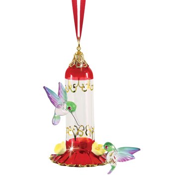 Glass Baron Hummingbird Feeder Ornament