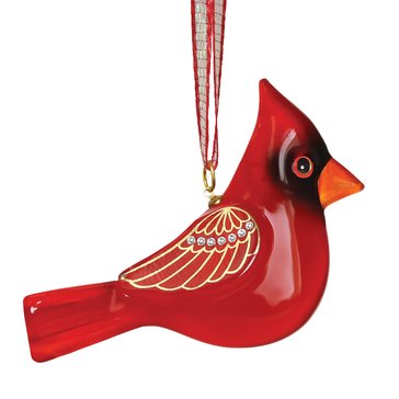 Glass Baron Cardinal Ornament