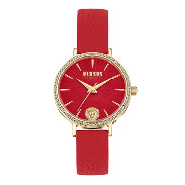Versus Versace Women's Mar Vista Leather Strap Watch