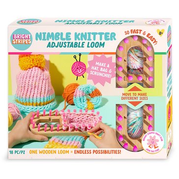 Zoft Bright Stripes Nimble Knitter Adjustable Loom
