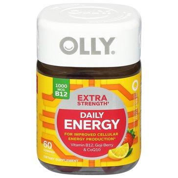 OLLY Extra Strength Daily Energy Gummies, 50-Count