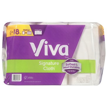 Viva Signature Cloth Choose-A-Sheet Triple Roll Paper Towels