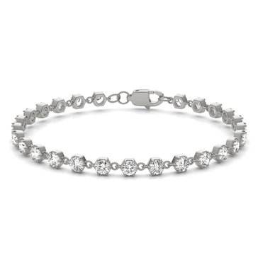 Charles & Colvard Forever Bright 3 1/5 cttw Moissanite Station Bracelet